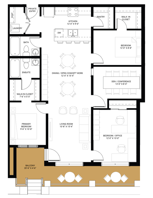 Luxury Apartments Floor Plans in Calgary | Hudson Marda Loop