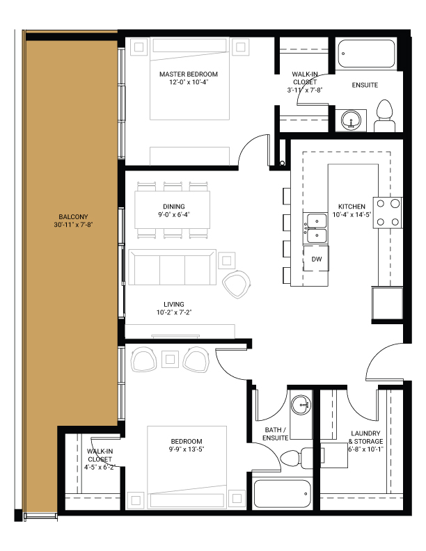 Luxury Apartments Floor Plans in Calgary | Hudson Marda Loop